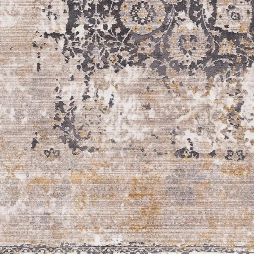 Gray and Ivory Oriental Non Skid Area Rug Photo 5