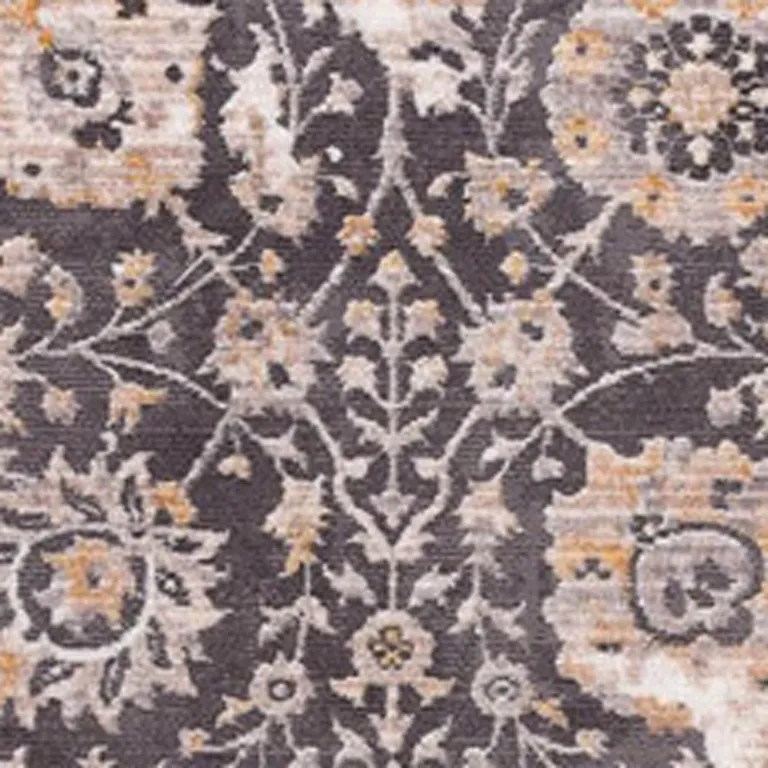 Gray Washed Out Persian Runner Rug Photo 5