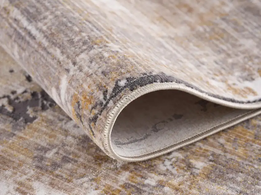 8' Gray And Ivory Oriental Runner Rug Photo 6