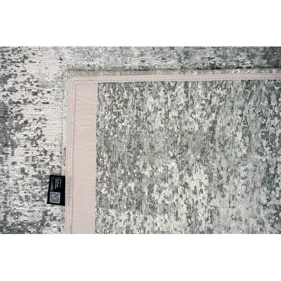 Gray White And Brown Abstract Washable Area Rug With UV Protection Photo 7