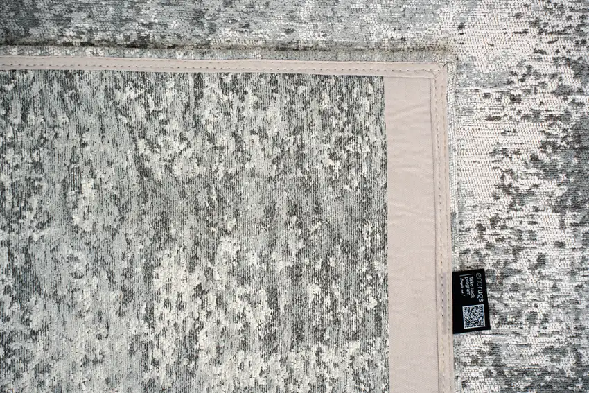 Gray White And Brown Abstract Washable Area Rug With UV Protection Photo 9