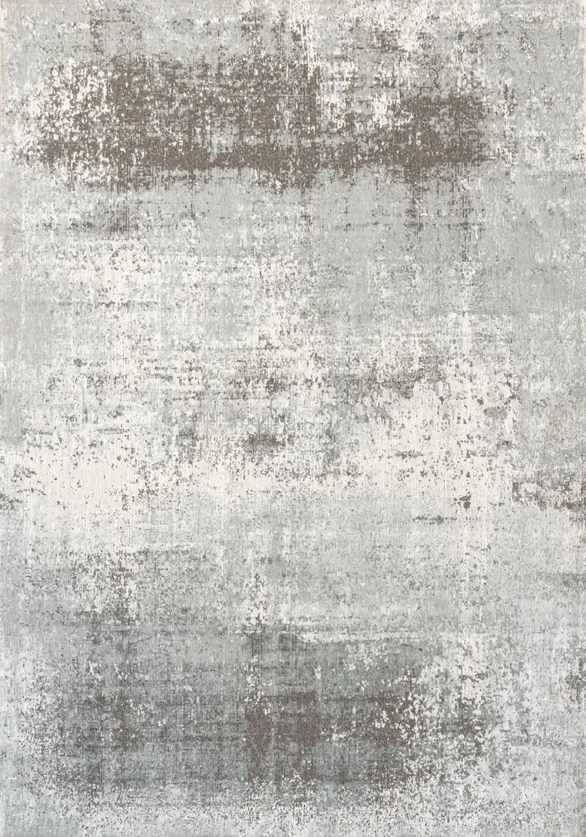 Gray White And Brown Abstract Washable Area Rug With UV Protection Photo 2