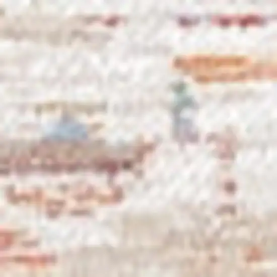 Gray White And Orange Tribal Washable Area Rug With UV Protection Photo 7