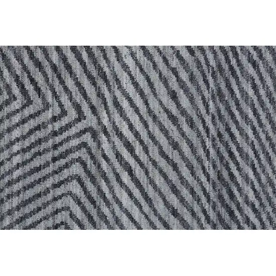 Gray Wool Abstract Hand Knotted Area Rug Photo 8