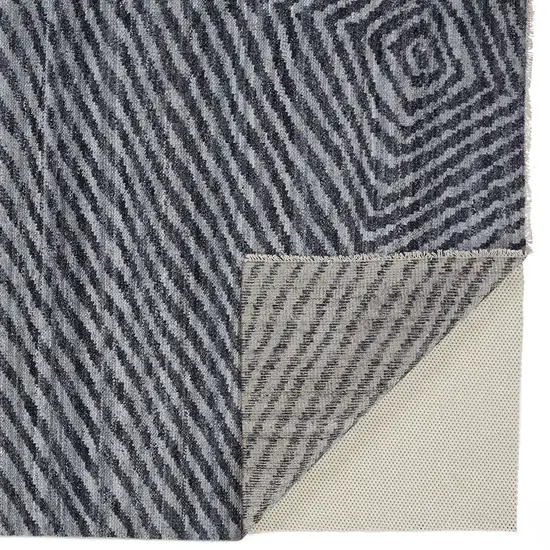 Gray Wool Abstract Hand Knotted Area Rug Photo 9