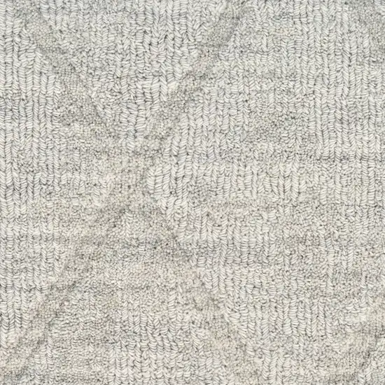 Gray Wool Geometric Area Rug Photo 8