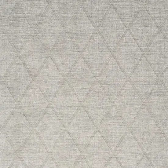 Gray Wool Geometric Area Rug Photo 7