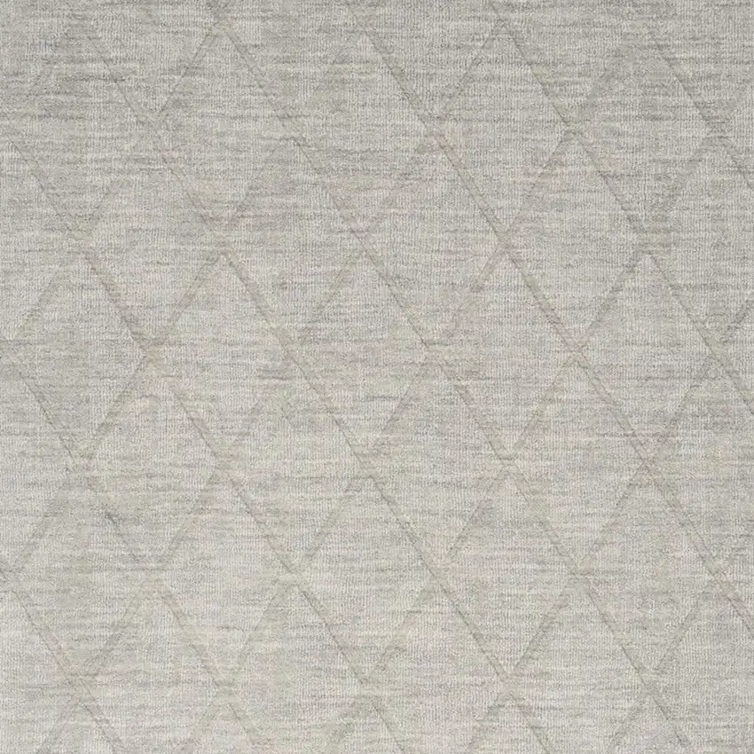 Gray Wool Geometric Area Rug Photo 7