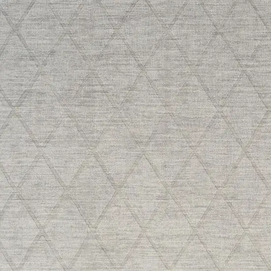 Gray Wool Geometric Area Rug Photo 3