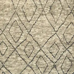 Photo of Gray Wool Geometric Hand Knotted Area Rug
