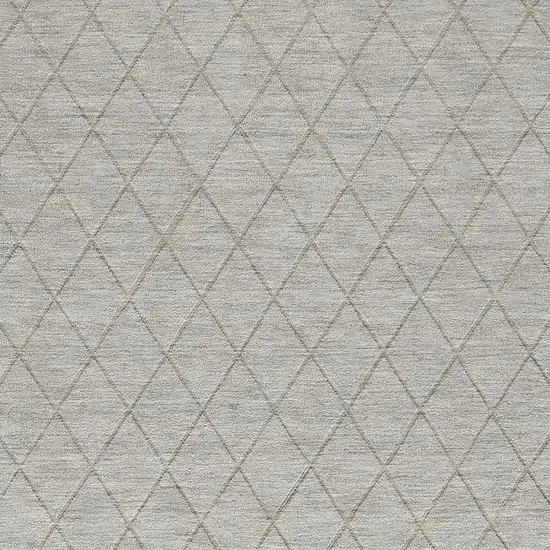 Gray Wool Geometric Hand Woven Area Rug Photo 3