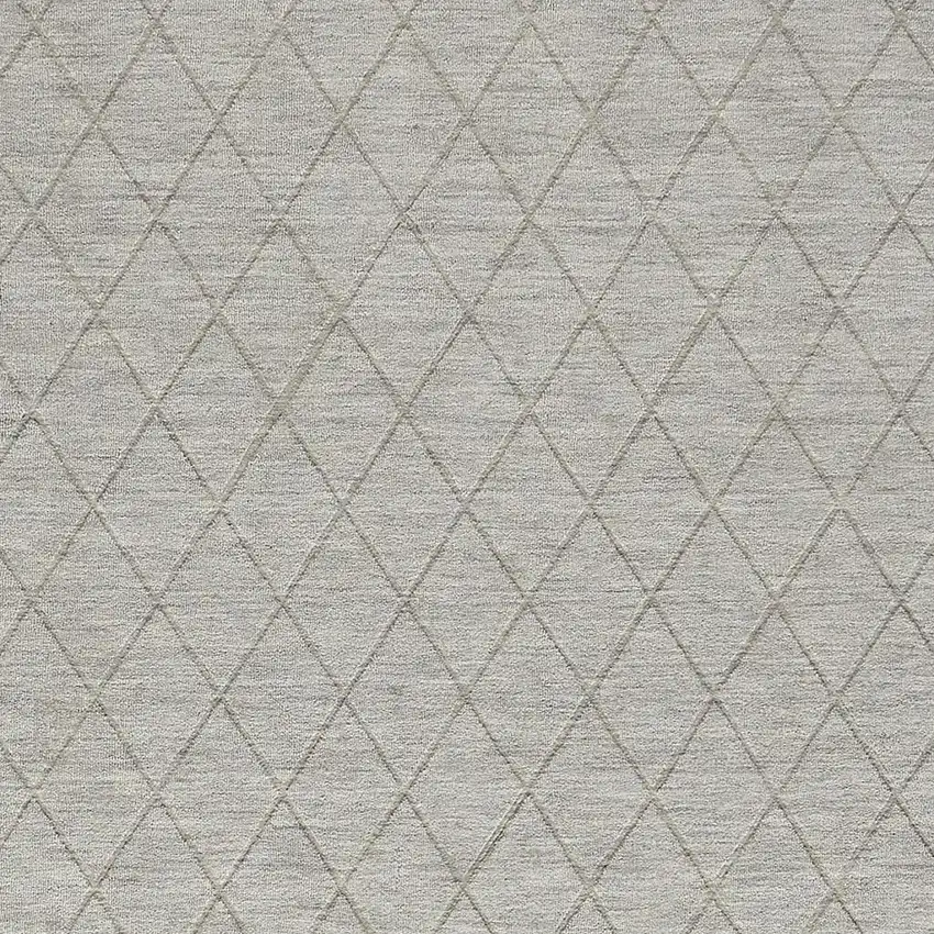 Gray Wool Geometric Hand Woven Area Rug Photo 3