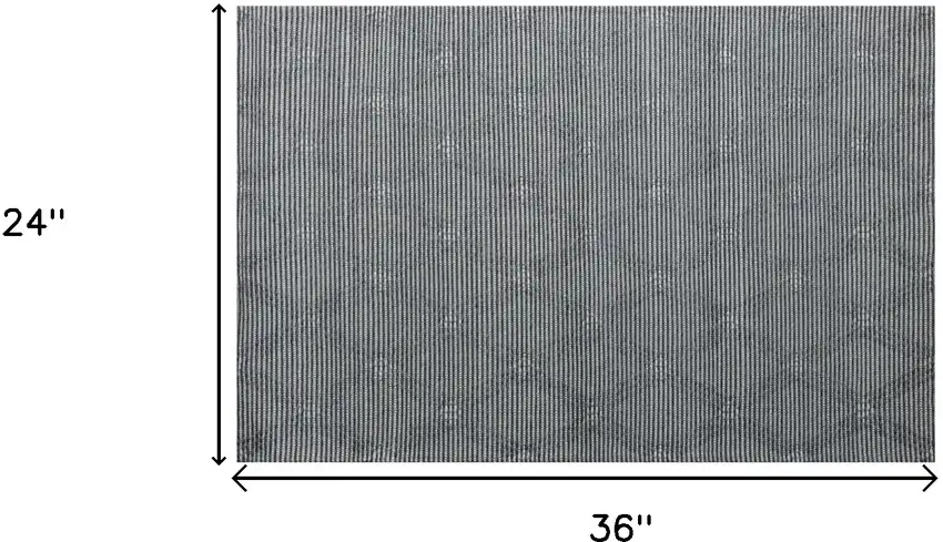Gray Wool Geometric Hand Woven Area Rug Photo 3