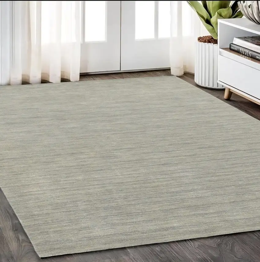 Gray Wool Hand Tufted Area Rug Photo 1