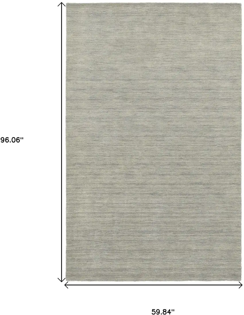 Gray Wool Hand Tufted Area Rug Photo 3