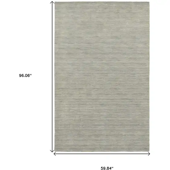 Gray Wool Hand Tufted Area Rug Photo 3