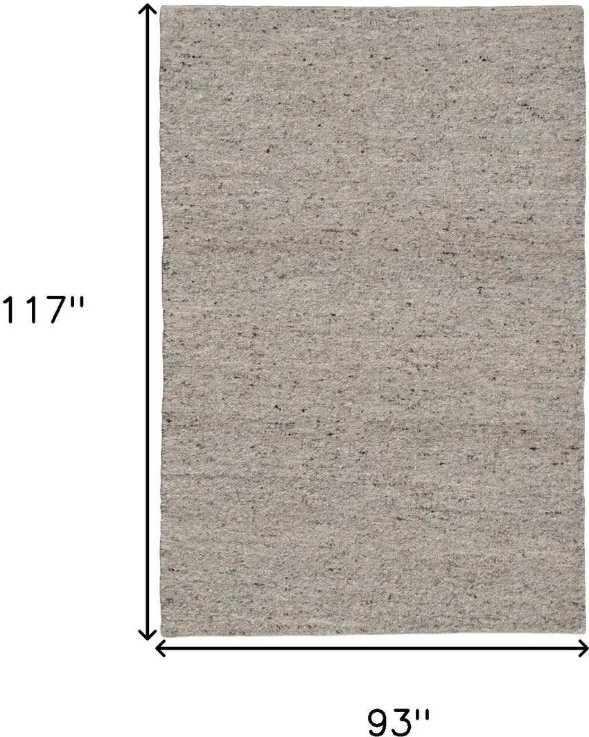 Gray Wool Hand Woven Area Rug Photo 7