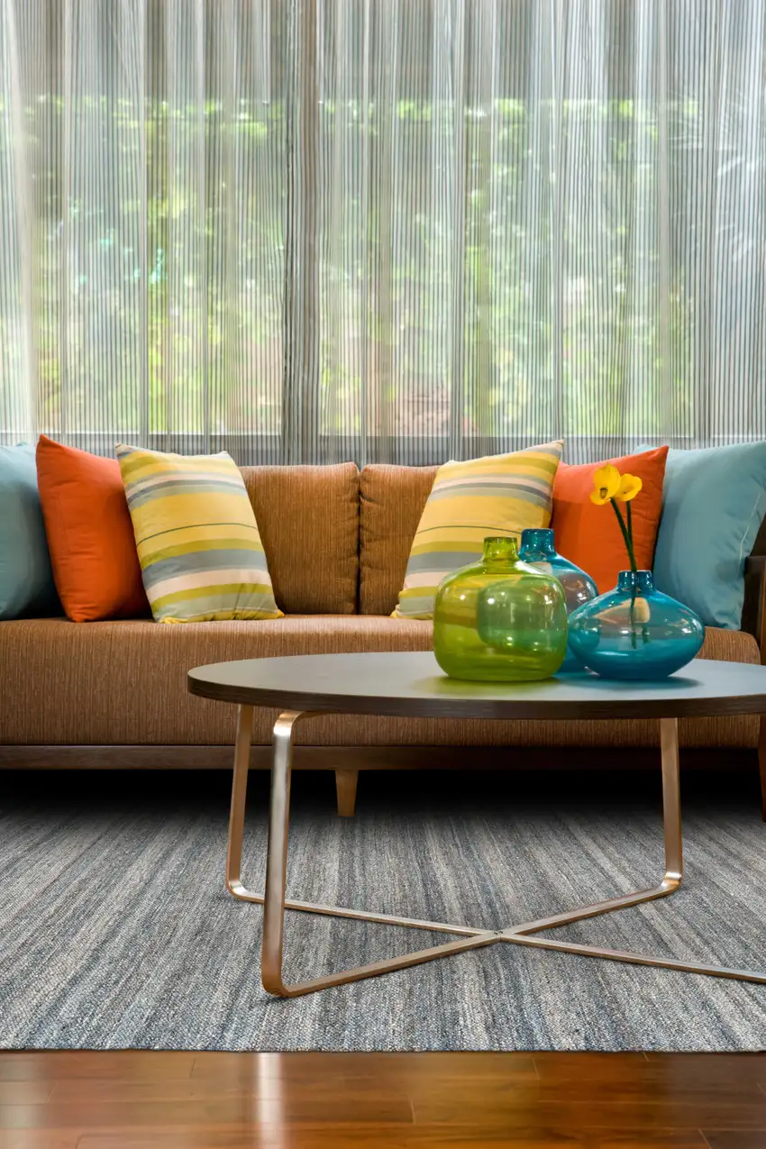 Gray Wool Striped Hand Woven Area Rug With Fringe Photo 7