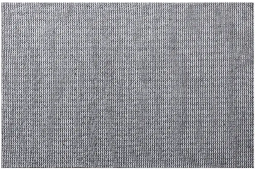 Gray Wool Striped Hand Woven Area Rug Photo 1