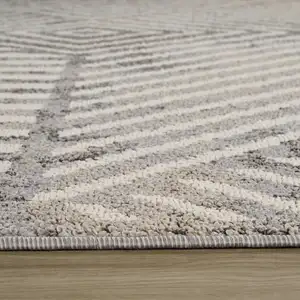 Photo of Gray and Beige Abstract Distressed Area Rug