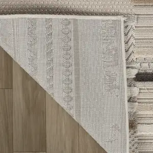 Photo of Gray and Beige Abstract Distressed Area Rug