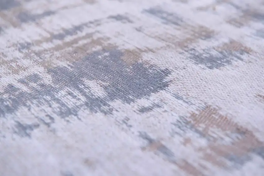 Gray and Beige Abstract Non Skid Area Rug Photo 8