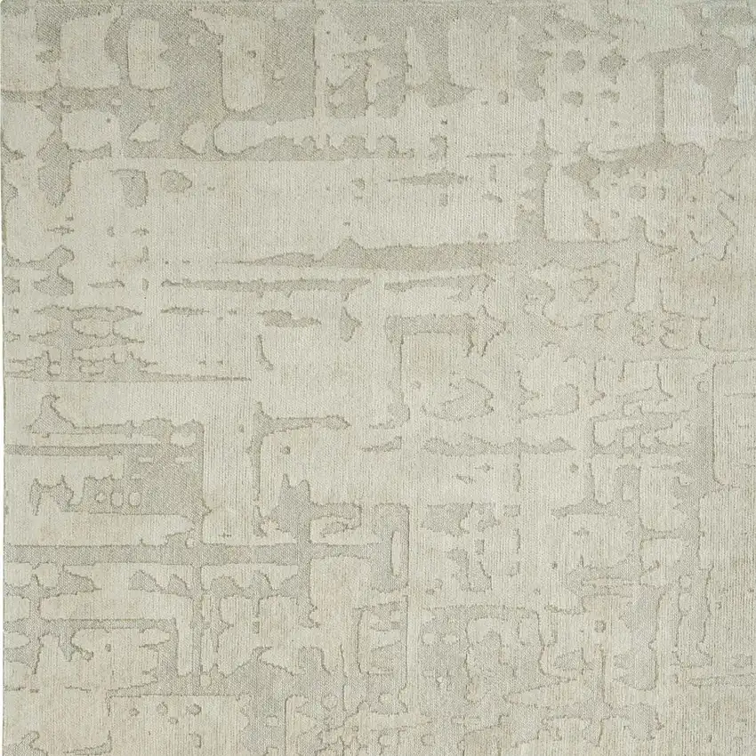 Gray and Beige Abstract Non Skid Area Rug Photo 5