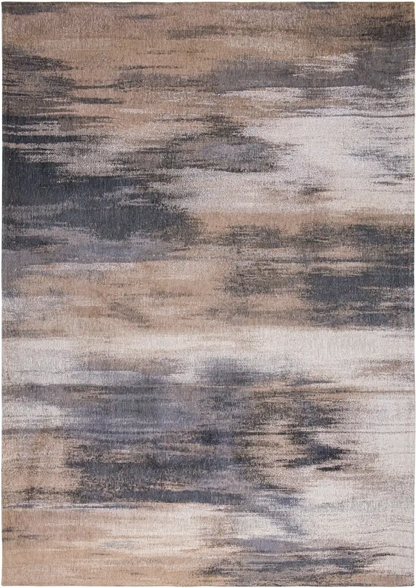 Gray and Beige Abstract Non Skid Area Rug Photo 2