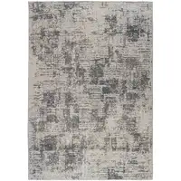 Photo of Gray and Beige Abstract Power Loom Area Rug