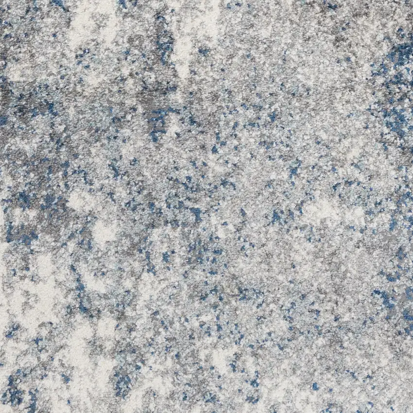 Gray and Beige Abstract Power Loom Area Rug Photo 9