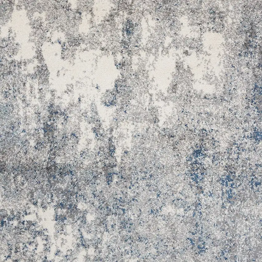 Gray and Beige Abstract Power Loom Area Rug Photo 5