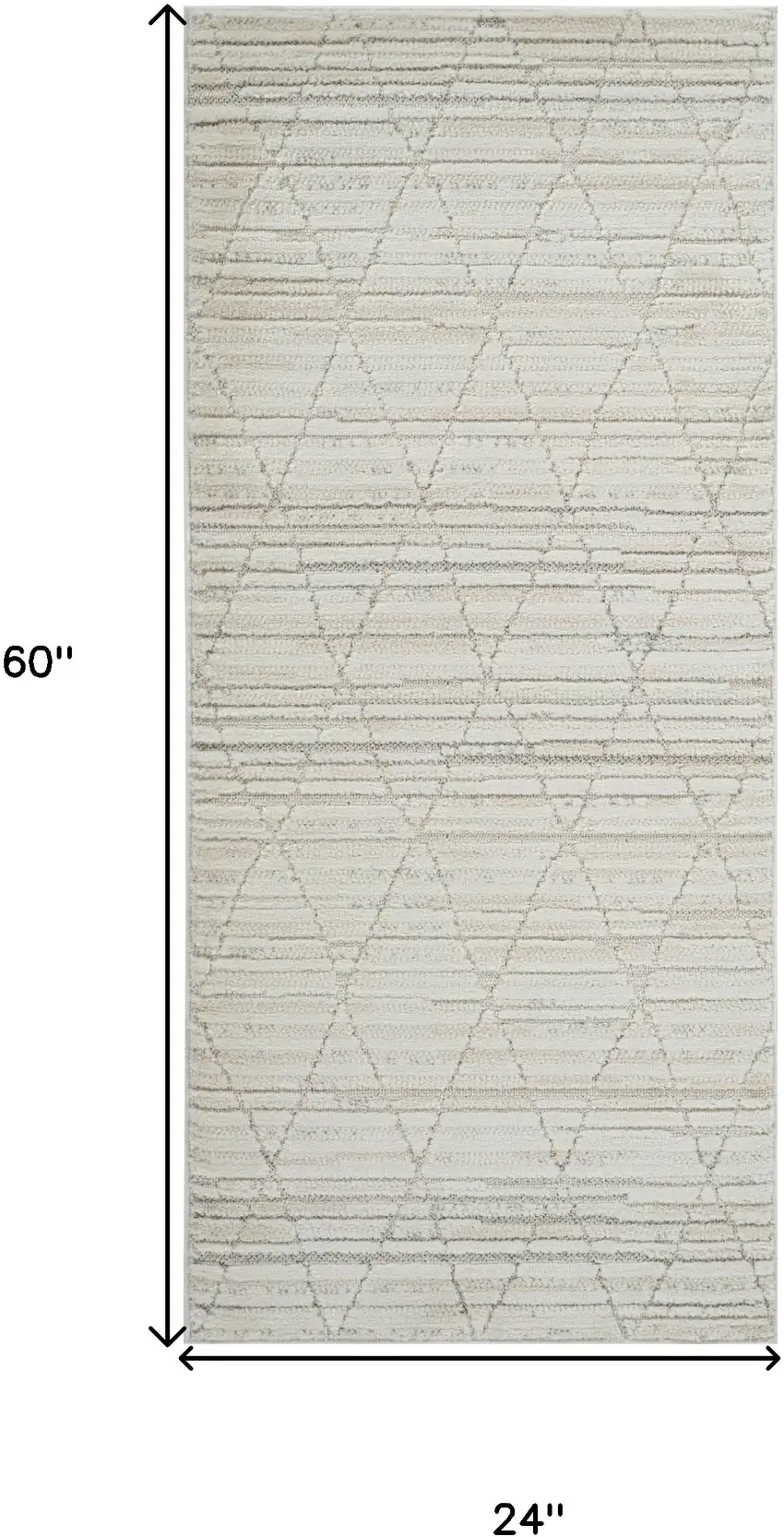 Gray and Beige Geometric Distressed Area Rug Photo 7