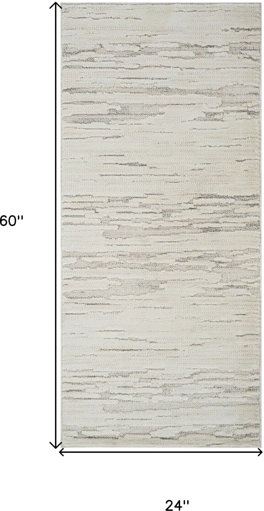 Gray and Beige Geometric Distressed Area Rug Photo 7