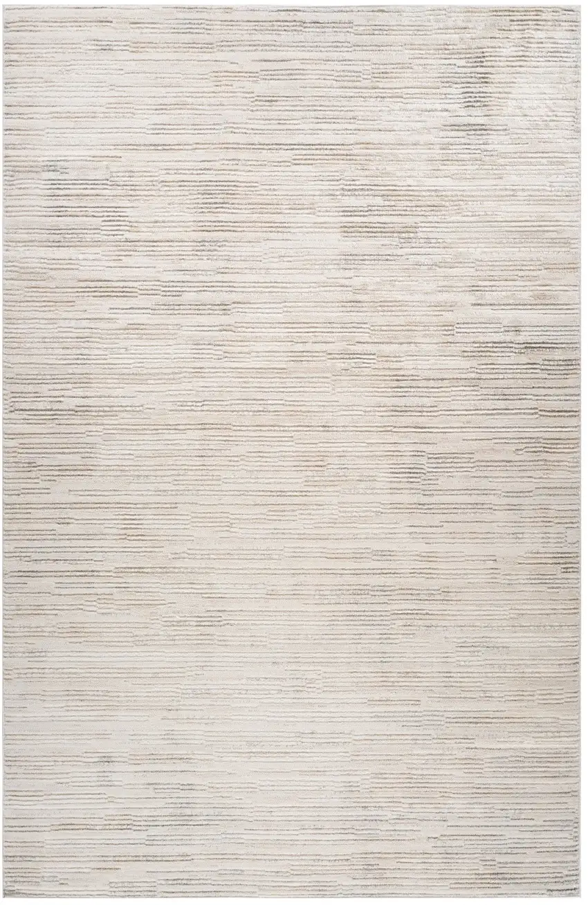 Gray and Beige Geometric Distressed Area Rug Photo 4
