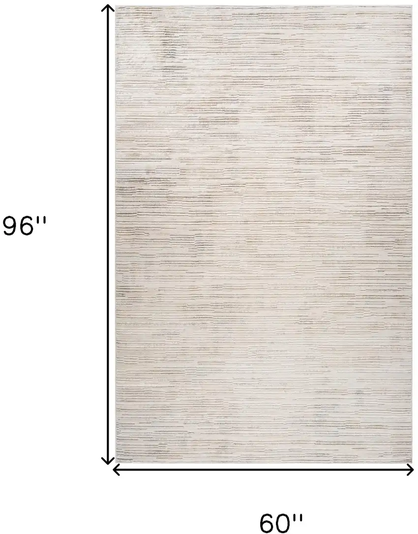 Gray and Beige Abstract Distressed Area Rug Photo 9
