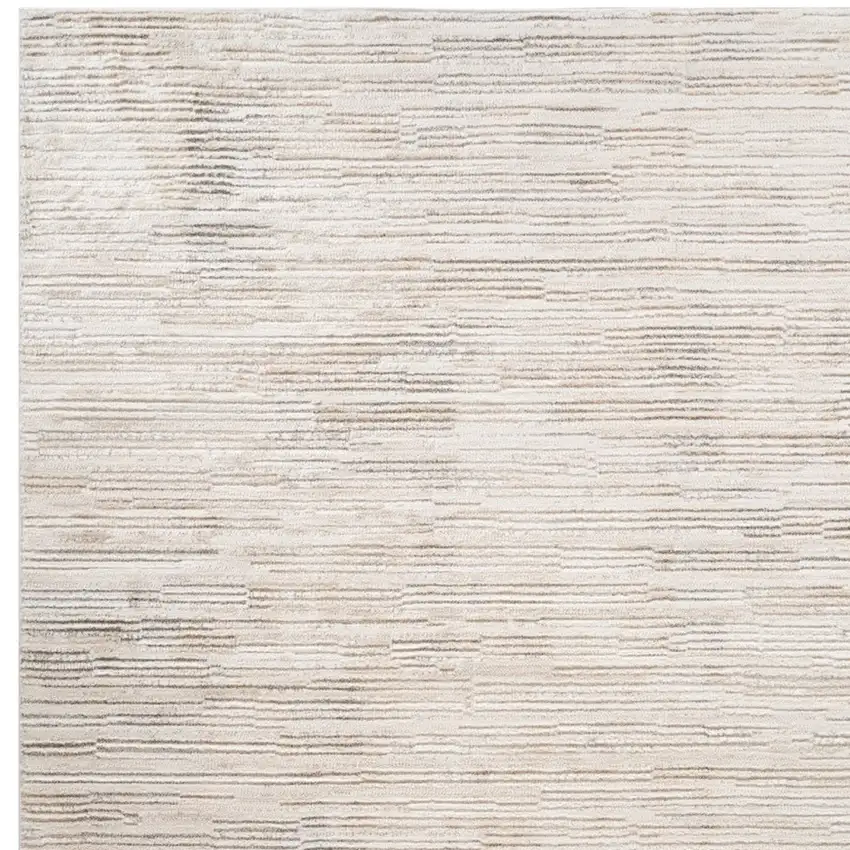 Gray and Beige Geometric Distressed Area Rug Photo 3