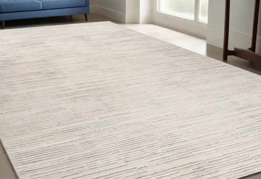 Gray and Beige Abstract Distressed Area Rug Photo 1