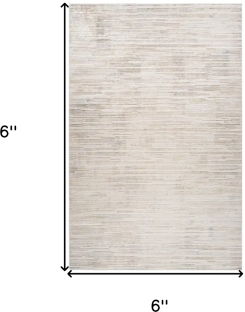 Gray and Beige Geometric Distressed Area Rug Photo 8