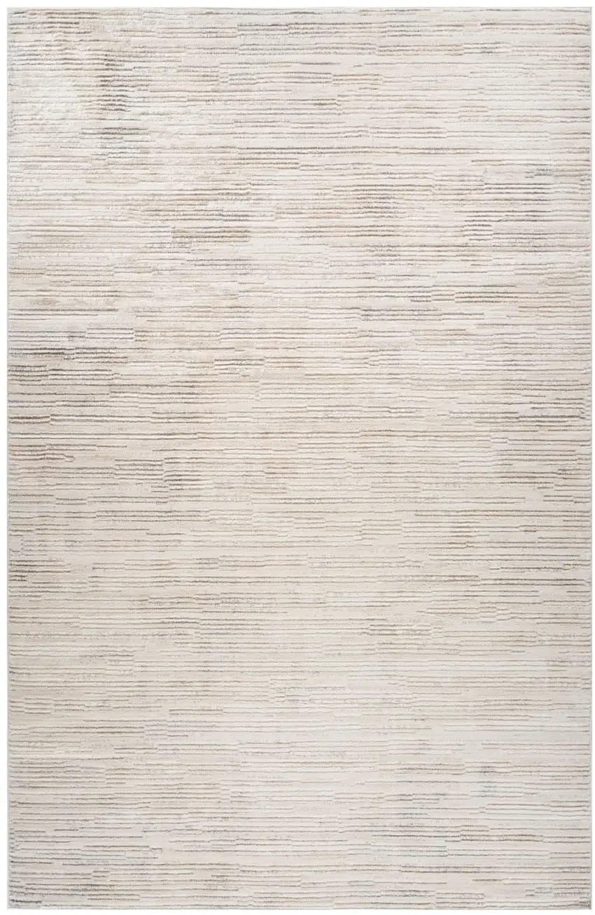 Gray and Beige Geometric Distressed Area Rug Photo 1