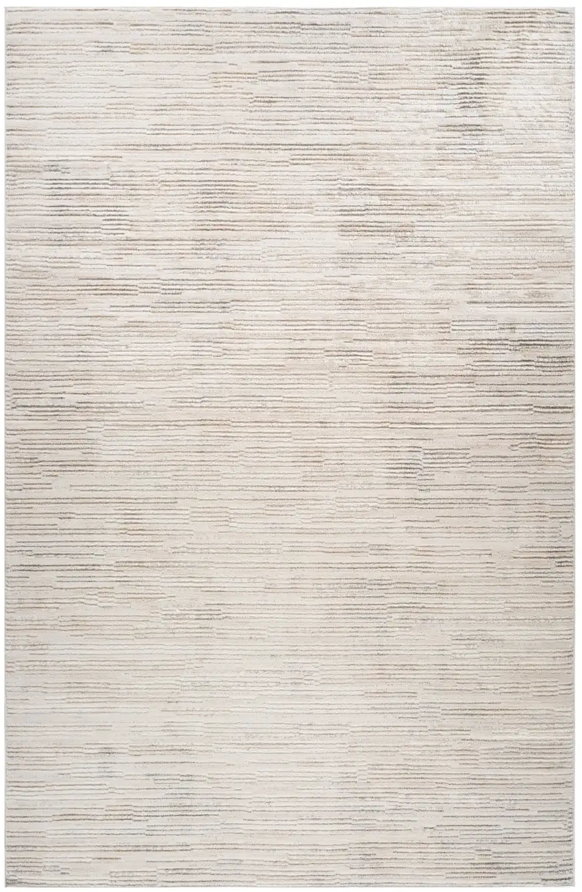 Gray and Beige Geometric Distressed Area Rug Photo 4