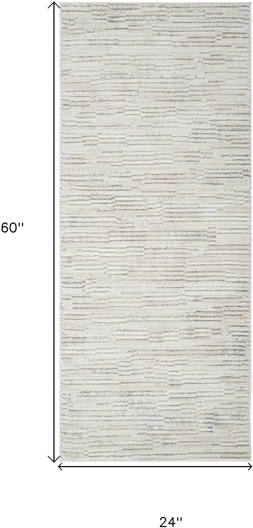 Gray and Beige Geometric Distressed Area Rug Photo 7