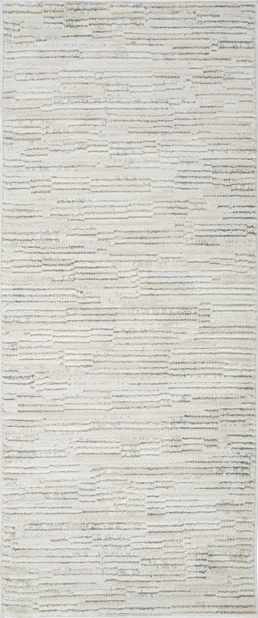 Gray and Beige Geometric Distressed Area Rug Photo 2