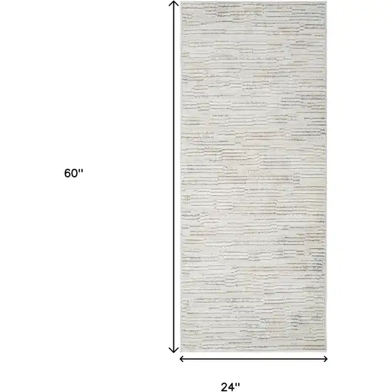 Gray and Beige Geometric Distressed Area Rug Photo 3