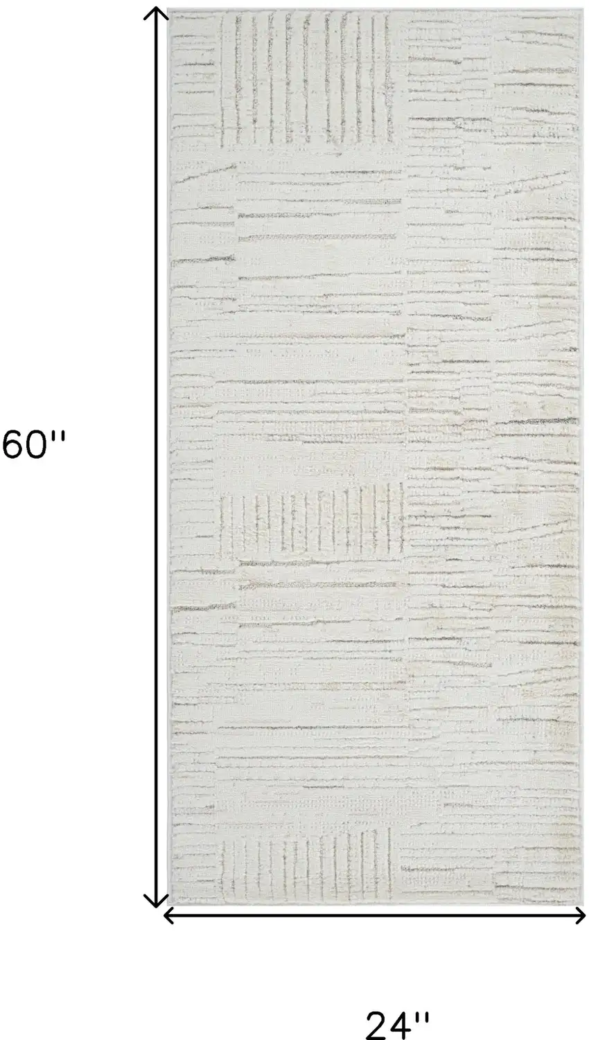 Gray and Beige Geometric Distressed Area Rug Photo 7