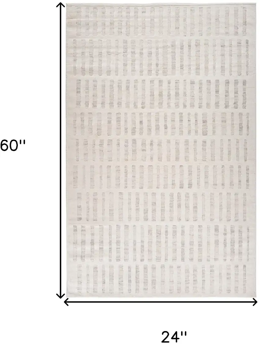 Gray and Beige Geometric Distressed Area Rug Photo 8