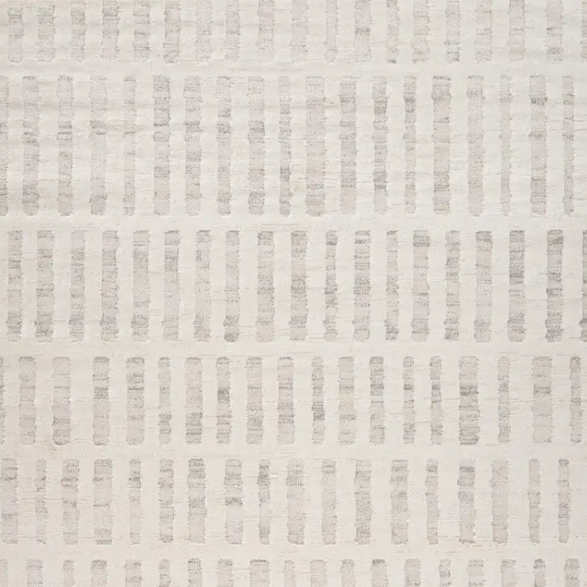 Gray and Beige Geometric Distressed Area Rug Photo 7
