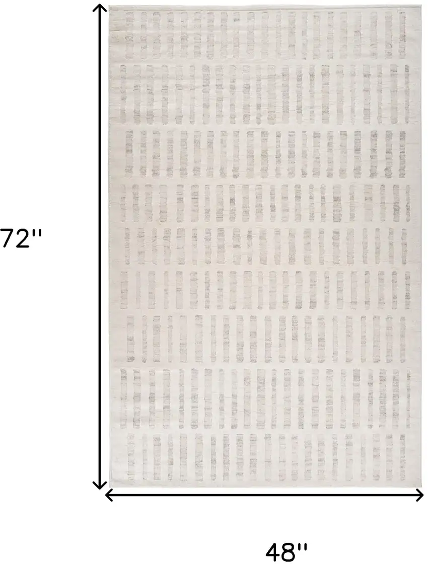Gray and Beige Geometric Distressed Area Rug Photo 9
