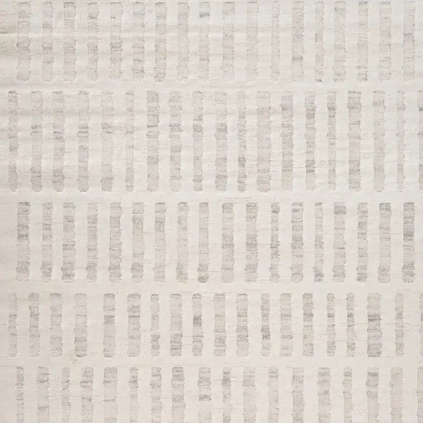 Gray and Beige Geometric Distressed Area Rug Photo 5