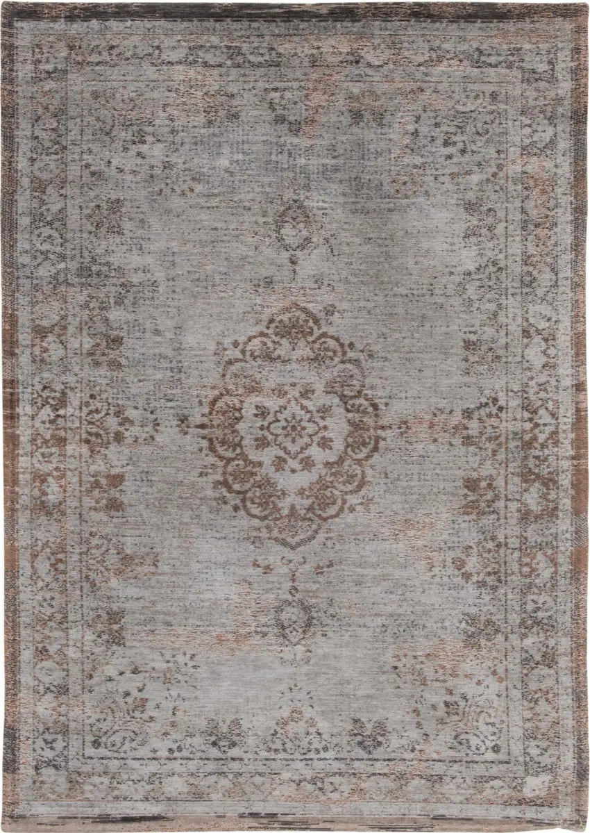 Gray and Beige Medallion Non Skid Area Rug Photo 6