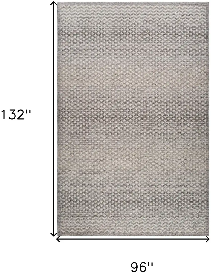 Gray and Beige Moroccan Distressed Area Rug Photo 3